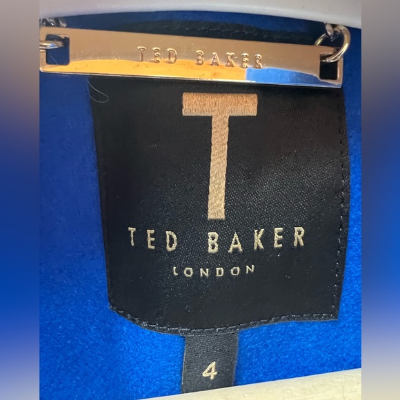 Ted Baker Nevia cobalt blue cashmere wrap coat in size 4 (large) New w/out tags! - Picture 4 of 6